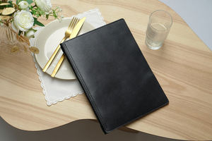 Restaurant Livret Dossier Personnalisé Menu Couverture A5 Demi-Lettre En Cuir Menu Couverture Personnalisé Titulaire Hôtel ALM-0022 - Product Image 4