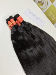 ผมดิบมัดผมคนแบบตรงสองชั้นสำหรับต่อผมแบบมัดเดียวจากเวียดนาม - Product Image 3