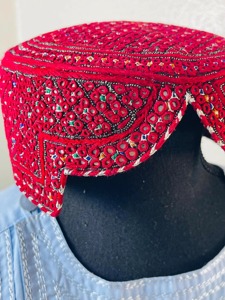Traditional Formal Mens Afghani Pashtun <b>Cap</b> Handmade Lace <b>Ethnic</b> Cultural Vintage Embroidered Islamic Headwear - Product Image 2