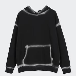 Sweat-shirt à capuche unisexe en coton 100% épais avec logo personnalisé brodé pour l'hiver - Product Image 4