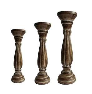 Bougeoir rustique pour table à manger pour la décoration de la maison Bougeoir pour la décoration de mariage - Product Image 1