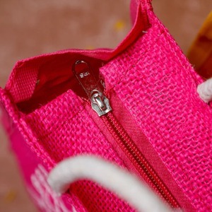 Bolsas de yute ecológicas con diseño de Kolam para bodas, baby y despedidas de soltera, regalo para niñas con forro de algodón de lona - Product Image 4