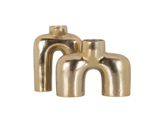 Florero moderno de aluminio de la mejor calidad, florero decorativo de metal de mesa de lujo para el hogar y el jardín, Cerámica y Vidrio DE LA India - Product Image 1