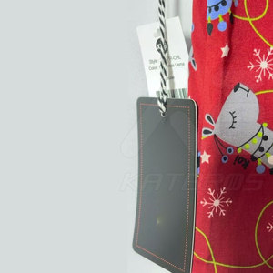 Women Red Christmas Print <b>Scrub</b> <b>Top</b> With Pockets V-Neck Short Sleeve Hospital Uniforms - Product Image 6