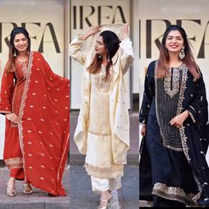 Nuevo diseñador tradicional Salwar Kameez Party Wear Top y pantalón con elegante Duppata y trabajo de bordado - Product Image 4