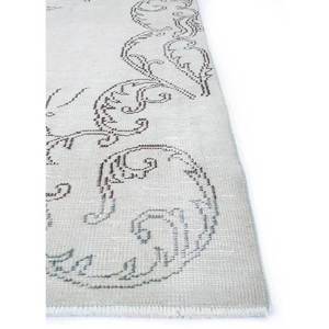 Tapis vintage en laine ivoire noués à la main Pae-475, motifs médaillon rectangulaires en puzzle pour la maison, le salon ou le couloir, pour adolescents - Product Image 4