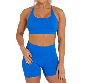 Conjunto Deportivo de 2 Piezas para Mujer, Color Rosa Claro, Cintura en V, para Yoga y Entrenamiento - Product Image 2