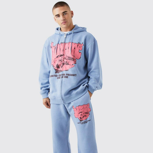 Survêtements à capuche et fermeture éclair pour hommes et femmes, nouveau style, ensemble de survêtements 100% coton, vêtements d'hiver de maternité - Product Image 1