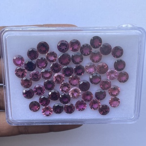 6mm 8mm 10mm naturel Rubellite rose Tourmaline pierre à facettes ronde brillante coupe calibrée pierre précieuse en vrac bricolage pour bijoux fins - Product Image 4