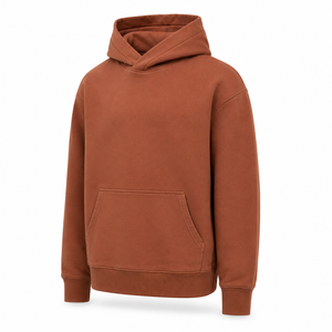 Sweat à capuche personnalisé pour homme, coupe droite, épais, en molleton de coton, avec épaules tombantes, poche, respirant, style streetwear hiver - Product Image 3