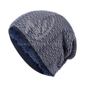 100% algodón lana ropa de invierno Beanie sombreros hechos en la mejor tela superventas Jacquard Beanie sombreros para la venta - Product Image 1