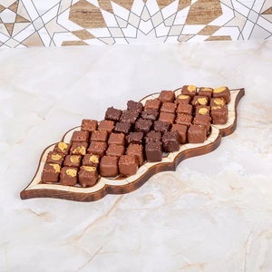 Bandeja de exhibición de madera de perlas para chocolate, bandeja de servicio de postre árabe, venta al por mayor - Product Image 3