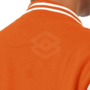 Chaqueta informal con letras y botones bordados de chenilla personalizada para hombre, chaqueta transpirable de invierno de alta calidad con cuello levantado - Product Image 4