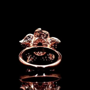 Vente chaude Fine Or Rose Bagues De Mariée Diamant Zircone Bijoux De Mariage pour Femmes - Product Image 2