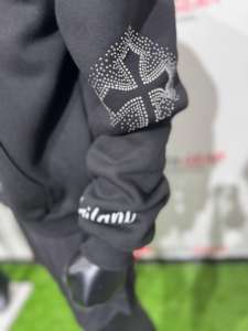 Qualité supérieure Dernière conception Hommes Strass Hoodies Nouvelle Arrivée Zipper Hommes Strass Hoodies - Product Image 5