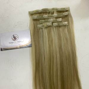 Factory Price Vietnamese <b>Hair</b> Seamless Clip <b>In</b> <b>Hair</b> <b>Extensions</b> Super Double Drawn Highlight Color <b>Hair</b> <b>Extensions</b> Clip <b>In</b> - Product Image 4