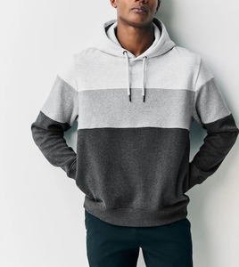 Vente directe d'usine, sweat-shirts à rayures multicolores avec logo personnalisé pour hommes, séchage rapide, coton/polyester haute performance, 380 GSM - Product Image 4