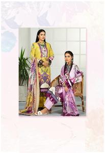 Nouveau costume pakistanais Heavy Brodé et soie visqueuse et designer dupatta set original lawn collection - Product Image 4