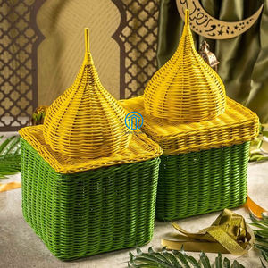 Nuevo artículo Mezquita Cesta de ratán Mezquita Cúpula Personajes Mezquita Cúpula Ratán Eid Cestas de ratán hechas a mano en Vietnam - Product Image 2