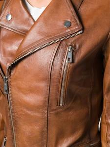 2025 nuevas chaquetas y abrigos de mezclilla para mujer, chaqueta de motorista de cordero de cuero Vintage genuino para primavera y otoño - Product Image 2