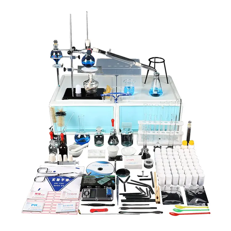 Kit d'expérimentation de laboratoire multifonctionnel de nouveau design à bas prix avec réactif chimique