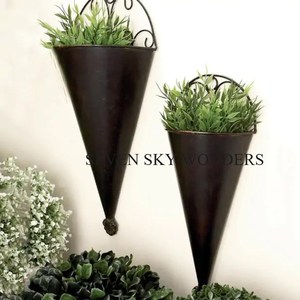 แขวนผนังโลหะเรียบสำหรับปลูกต้นไม้สีดำเคลือบด้วยผงสีสำหรับในร่มกลางแจ้งระเบียงห้องนั่งเล่นผนังการตกแต่งห้อง - Product Image 1