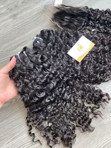 High Quality 1-3 Year Old Russian Virgin Human <b>Hair</b> Machine Double Weft <b>Deep</b> <b>Wave</b> Customized Color Dyed Bleached Regular <b>Wave</b> - Product Image 2