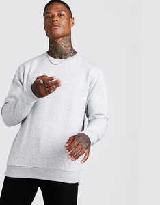 Sweat-shirt à col rond en coton 100% French Terry délavé à l'acide pour hommes, personnalisable avec logo OEM, vente en gros - Product Image 1