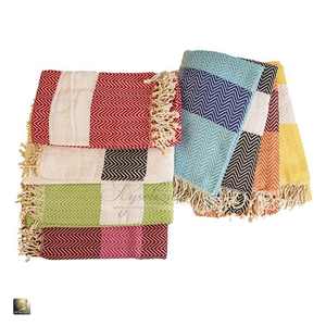 Vente en gros 100% coton turc Peshtemal serviettes de plage en microfibre Logo personnalisé prix d'usine - Product Image 2