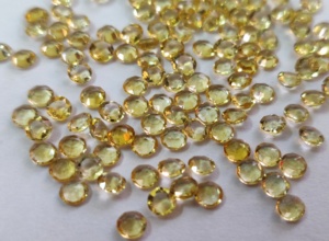 Natural Citrine Round <b>Rose</b> Cut 5mm Faceted - Loose Citrine Round <b>Rose</b> Cut <b>Top</b> Quality - Product Image 2