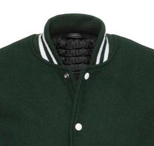 Chaqueta Universitaria Varsity 100% Lana, Chaqueta Bomber Universitaria Bordada de Talla Grande para Estudiantes - Product Image 4