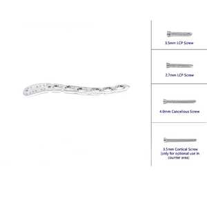 Clavícula Veterinaria Superior para Placa de 2, 7, 3 y 5 mm, Juego de 8 Piezas, Implante Ortopédico de Acero Inoxidable, Grado Quirúrgico Manual, Autoclavable - Product Image 1