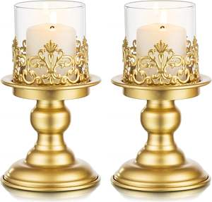 Antique Gold Antique <b>Brass</b> Metal <b>Candlestick</b> <b>Holders</b> Home Christmas Decorations Wholesale Manufacturer Supplier Metal Candle - Product Image 2