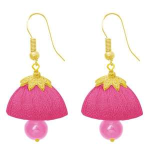 The99Jewel Lot de 6 Boucles d'oreilles manchettes fines Perle rose plaquée or Jhumki - Product Image 1