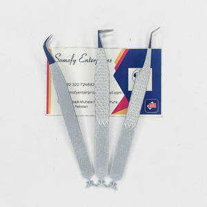 Custom <b>Tweezers</b> Powder Coated Stainless Steel <b>Eyelash</b> Extension <b>Tweezers</b> Sustainable <b>Eyelash</b> <b>Tweezers</b> with Private Label - Product Image 2