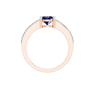 Elegante Anillo de Compromiso de Plata de Ley 925 para Mujer, Chapado en Rodio, Único, con Moissanita Sintética, Corte Ovalado, Zafiro Solitario - Product Image 3
