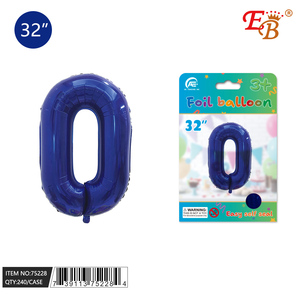 Ballon en film d'aluminium bleu No.0 de 32 \ "240 pièces/CS pour décorations de fête - Product Image 1
