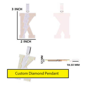 จี้เพชรทรงกลม VVS คุณภาพสูงสุด งานฝีมือสั่งทำพิเศษ ประดับตัวอักษรฮิปฮอป สำหรับผู้ชาย ตัวเรือนเงินแท้ 925 - Product Image 6