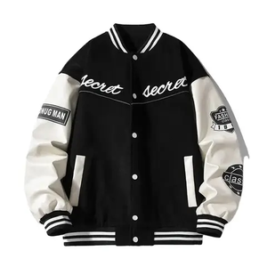 Chaquetas Varsity de Invierno de Lona y Felpa con Cuello Alto, Estilo Moderno y Personalizado, Gran Venta - Product Image 3