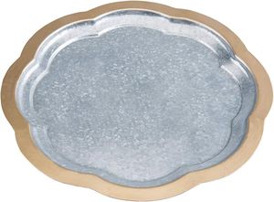 High Quality Aluminium Metal <b>Round</b> <b>Tray</b> For Restaurant Home Hotel Usage in Best Price - Product Image 4