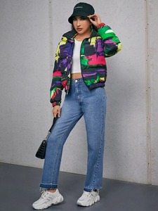 Women's Winter Warm Puffer Jacket Custom Made Size and Color Long Sleeve <b>Zipper</b> up Breathable New Design Waterproof - Product Image 4