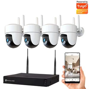Annke 3MP 4CH HD NVR với 4 cái Mini PT Wifi Hệ thống camera tầm nhìn ban đêm con người phát hiện hai cách âm thanh NVR Kit - Product Image 1
