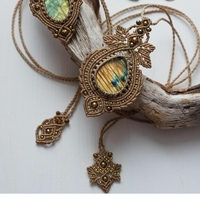 Nouvelle arrivée mélange de fils mélange de pierres précieuses avec de petites perles en laiton macramé collier bijoux réglables pour cadeau d'anniversaire cadeau de mariage