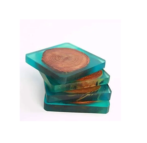 Gran oferta regalos de boda posavasos de resina posavasos de madera de acacia para bebidas portavasos posavasos más vendidos - Product Image 2