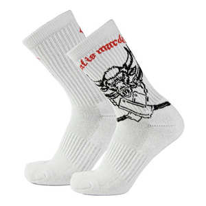 Chaussettes de sport en coton personnalisées avec logo, motif dessin animé, respirantes, légères, écologiques, séchage rapide pour hommes - Product Image 4