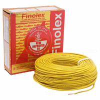 Fil Finolex Gold PVC 1,5 mm² multibrins ignifuge avec conducteur en cuivre 1100V, 90 m, jaune, pour alimentations électriques industrielles