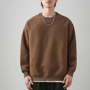 Jersey de invierno personalizado para hombre de talla grande | Sudadera holgada de cuello redondo | Color sólido con estampado digital | Ropa informal de calle - Product Image 1