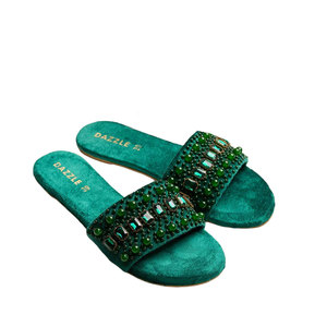 Superbe tendance mode : Paire imprimée ornée de pierres, semelle antidérapante, empeigne en daim et velours, personnalisable avec logo couleur - Product Image 1