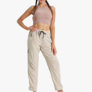Pantalones Cargo de cintura alta para mujer con diseño personalizado Cordura, pantalones holgados con múltiples bolsillos, cordón plano de talla grande para el día a día - Product Image 5