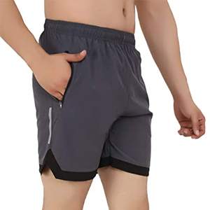 Short homme taille basse couleur unie 100% polyester imprimé personnalisé Short durable respirant - Product Image 3